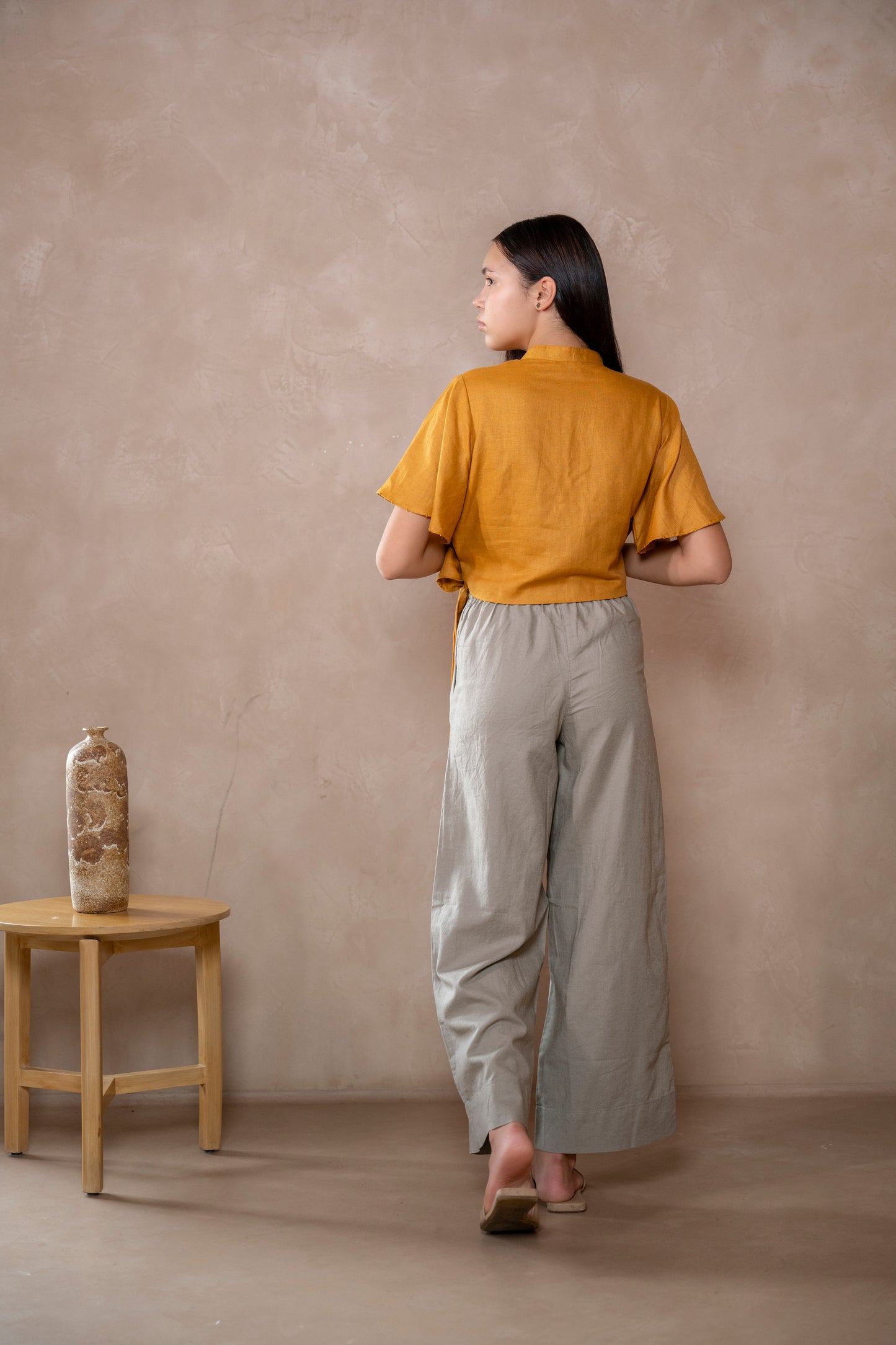 Rooh | Wrap Top in Gold - The Tulua Shop