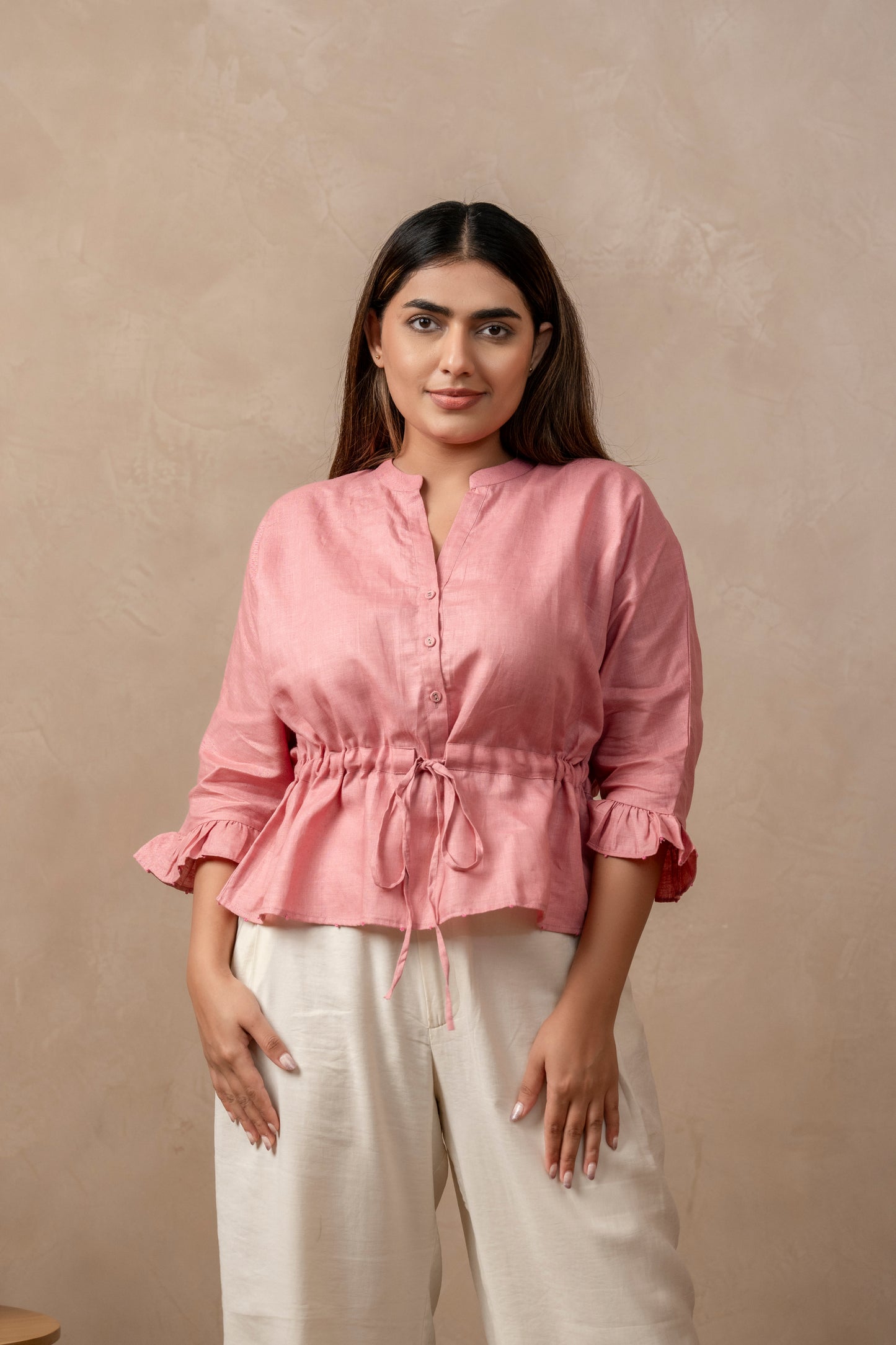 Bhoomi | Long Top with Drawstring in Orchid - The Tulua Shop