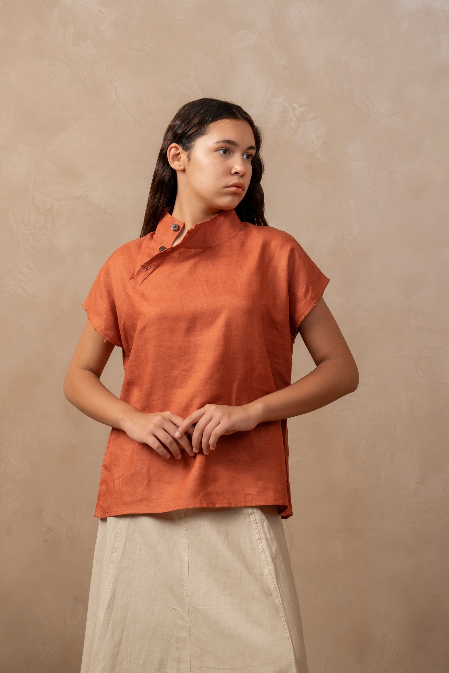 Avika - Chinese collar top - The Tulua Shop