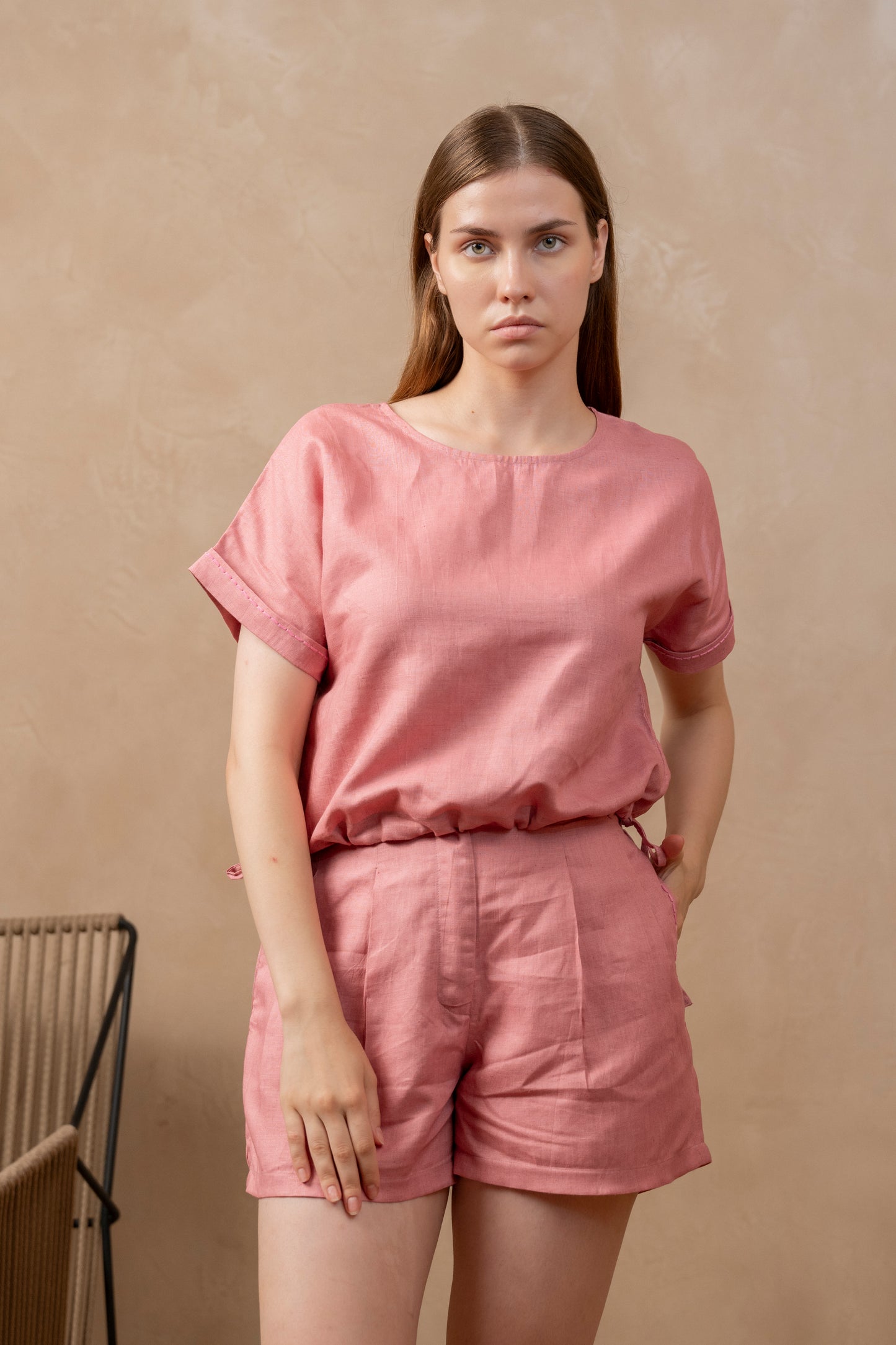 Dhrti | Drawstring Top in Orchid - The Tulua Shop