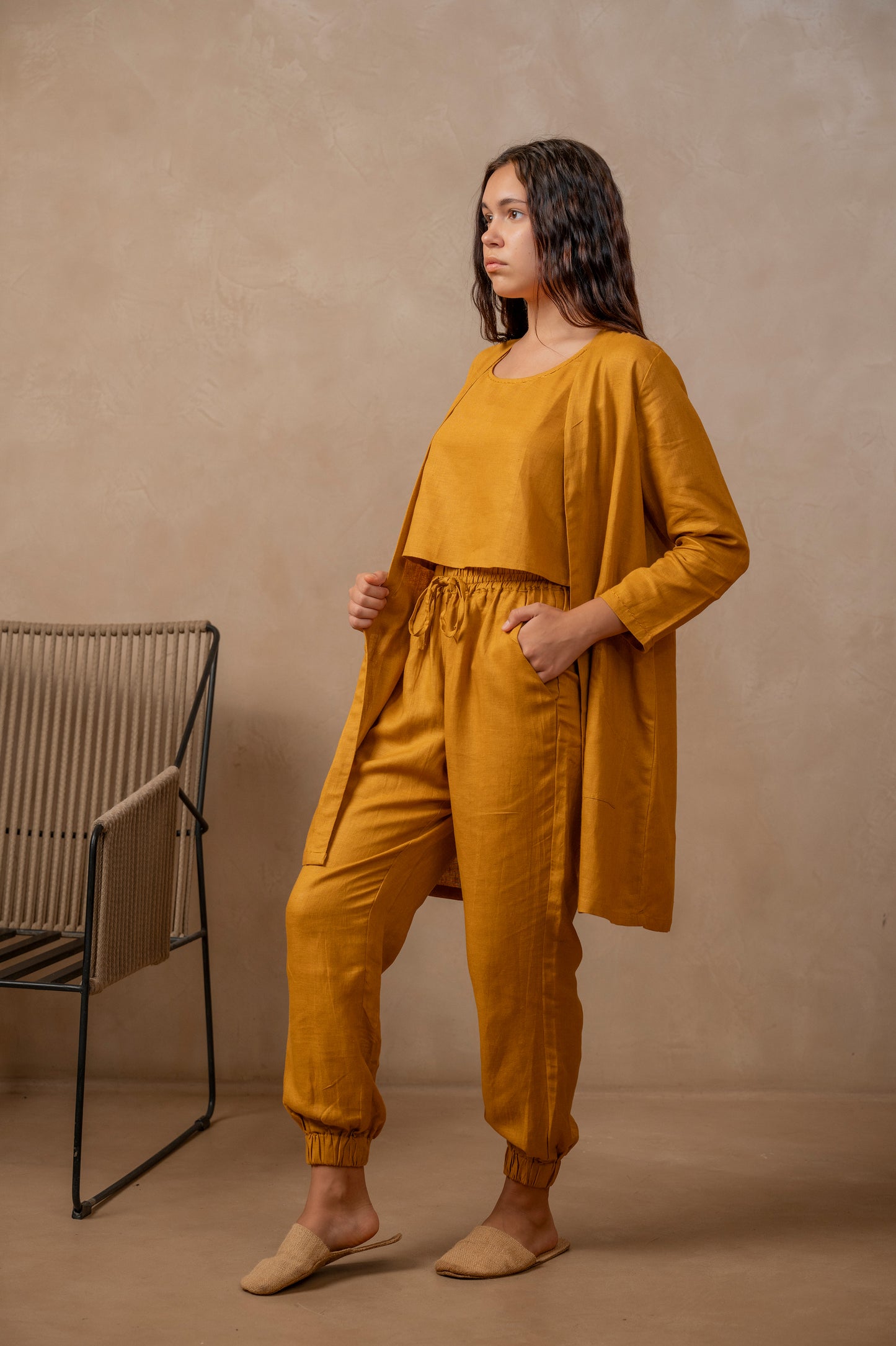 Aneri | Kimono Jacket in Gold - The Tulua Shop