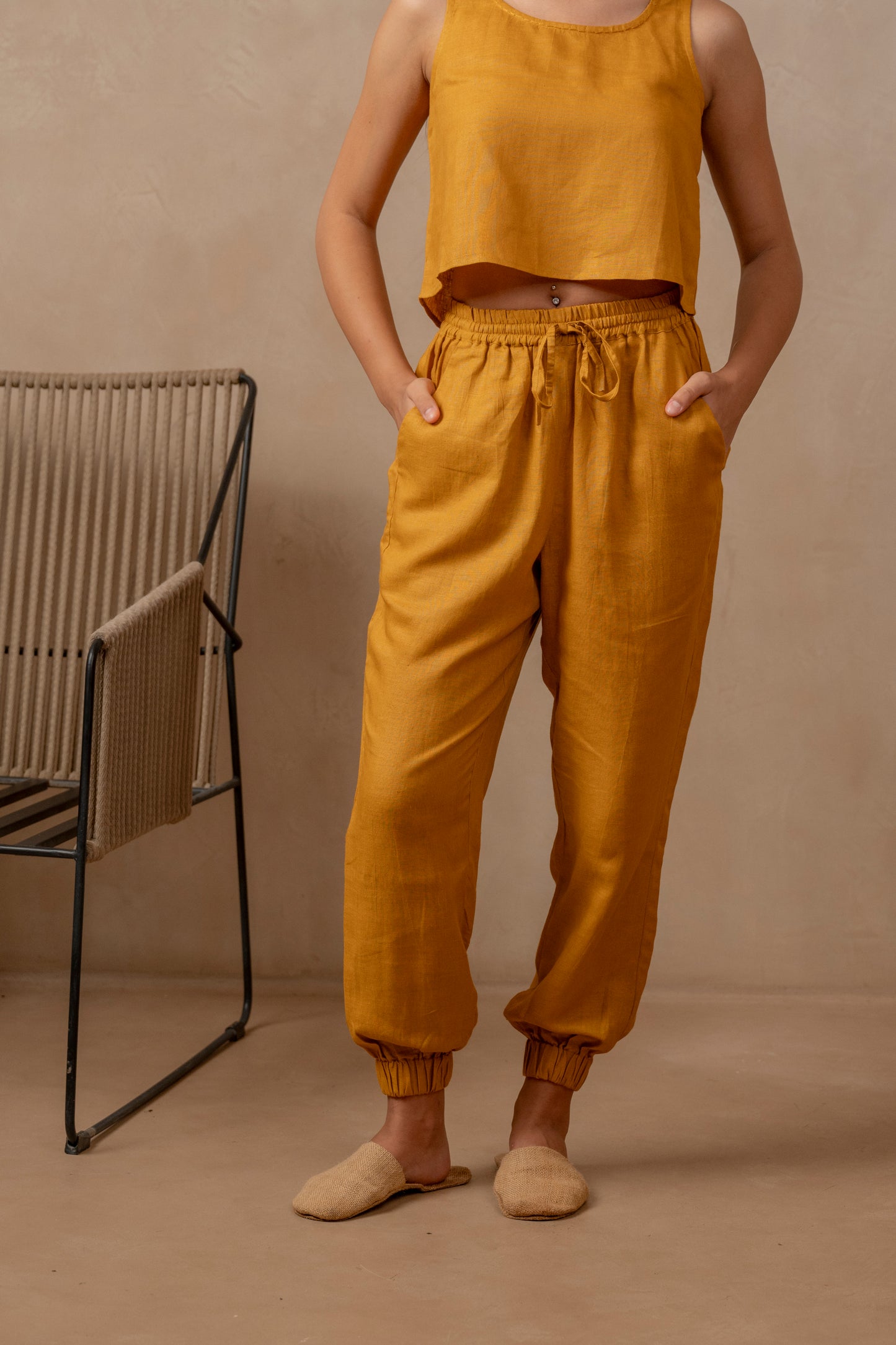 Aneri | Jogger Pants in Gold - The Tulua Shop