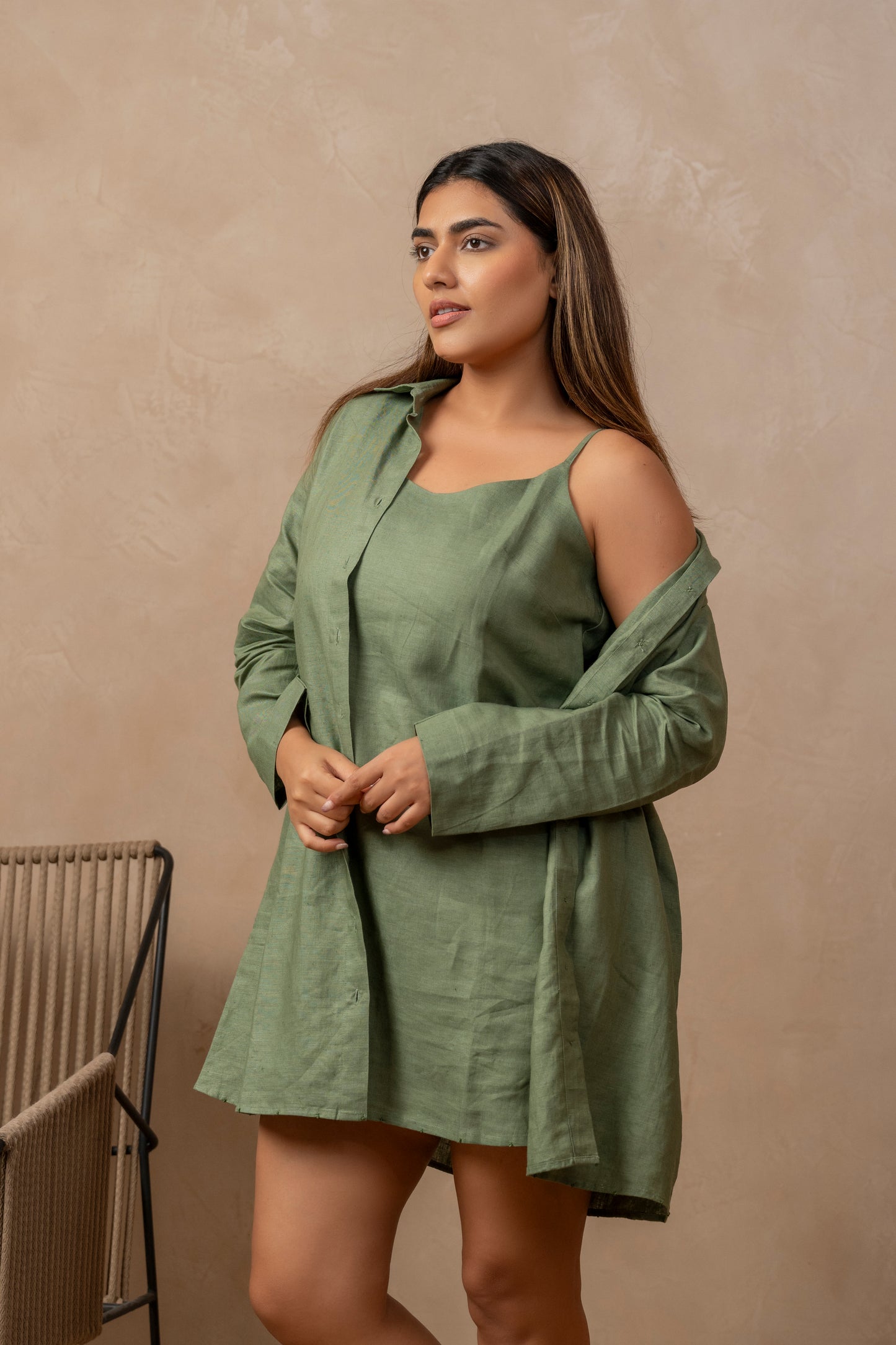 Soha | Lounge Dress Set in Olive - The Tulua Shop