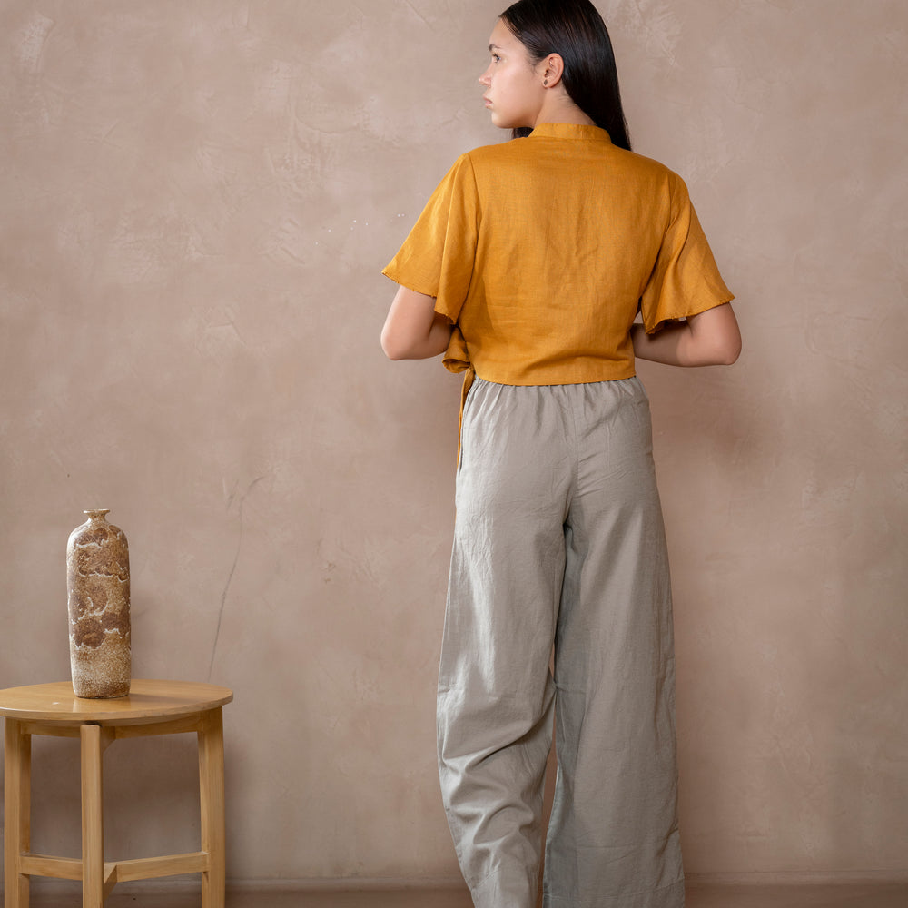 
                      
                        Rooh | Wrap Top in Gold - The Tulua Shop
                      
                    
