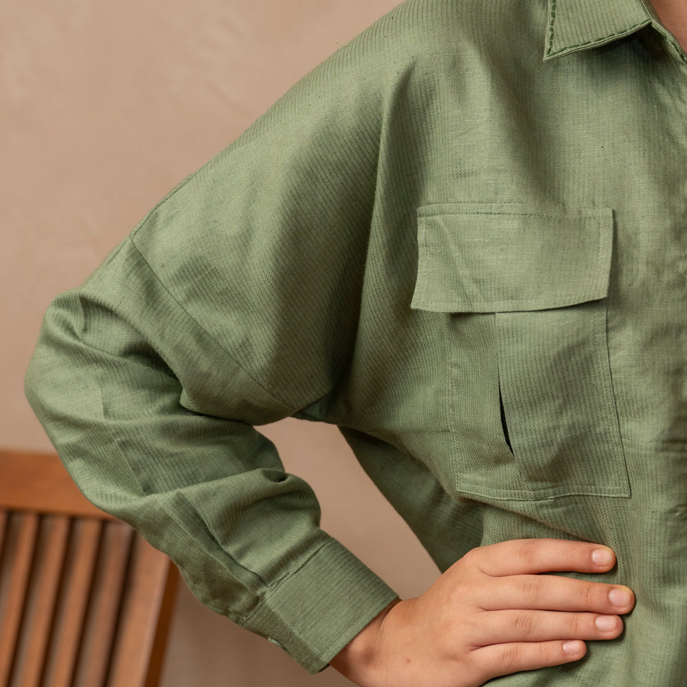 
                      
                        Keya | Full Sleeve Shirt in Olive - The Tulua Shop
                      
                    