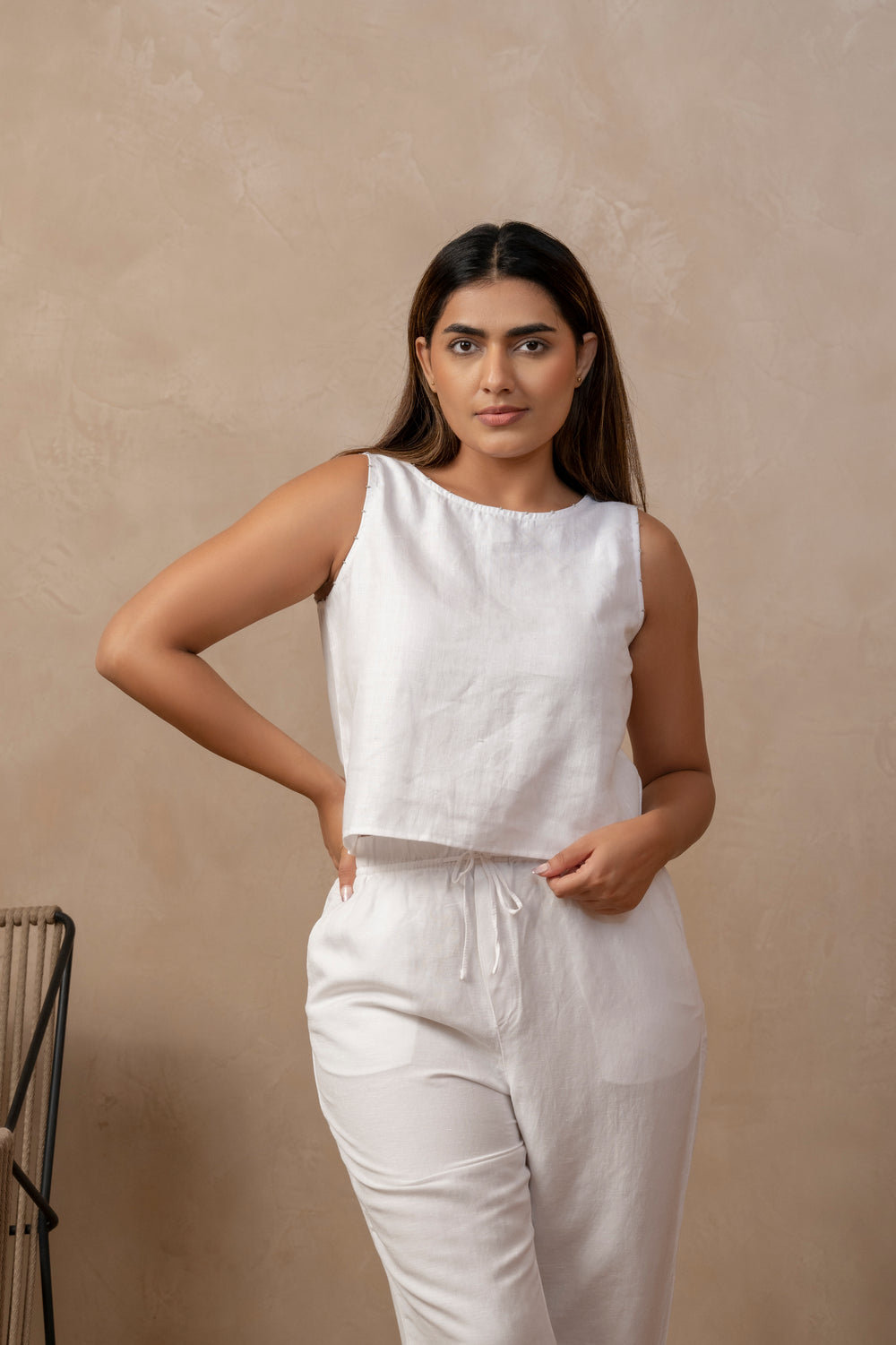 Taru | Sleeveless Top in White - The Tulua Shop